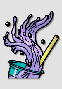 UBE Boba Reflective Vinyl Decal